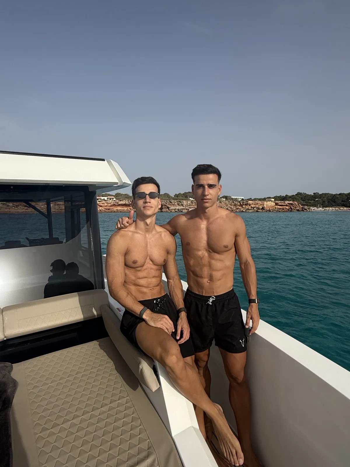 Alberto and Alejandro Rosas together on a boat